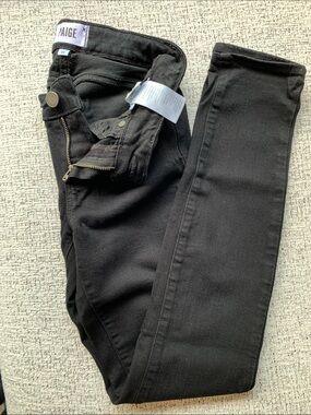 PAIGE Black High-Rise Skinny Jeans